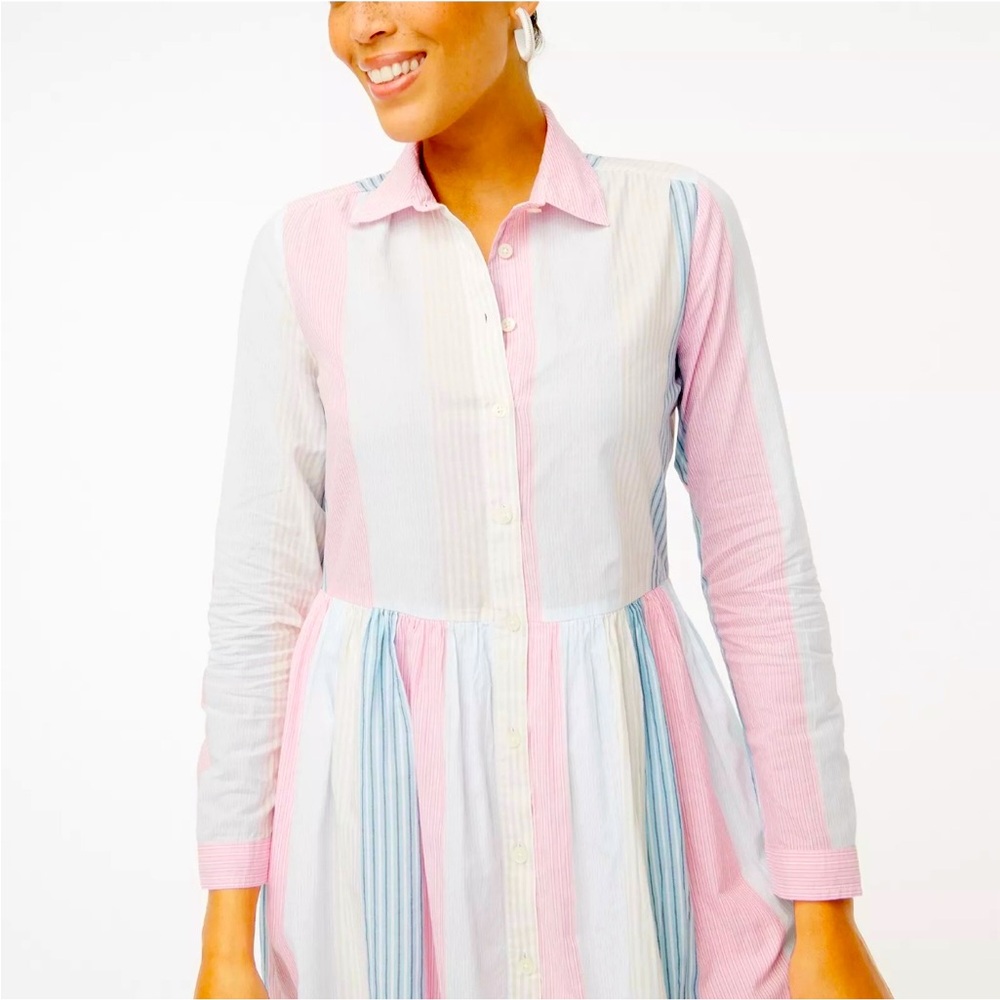 J.Crew Multi Color Stripe Mini dress ☀️🌷 - Picture 3 of 12